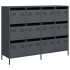 Aparador de acero laminado en frío antracita 135x39x103,5