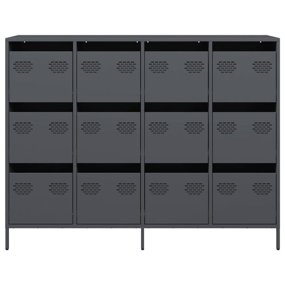 Aparador de acero laminado en frío antracita 135x39x103,5