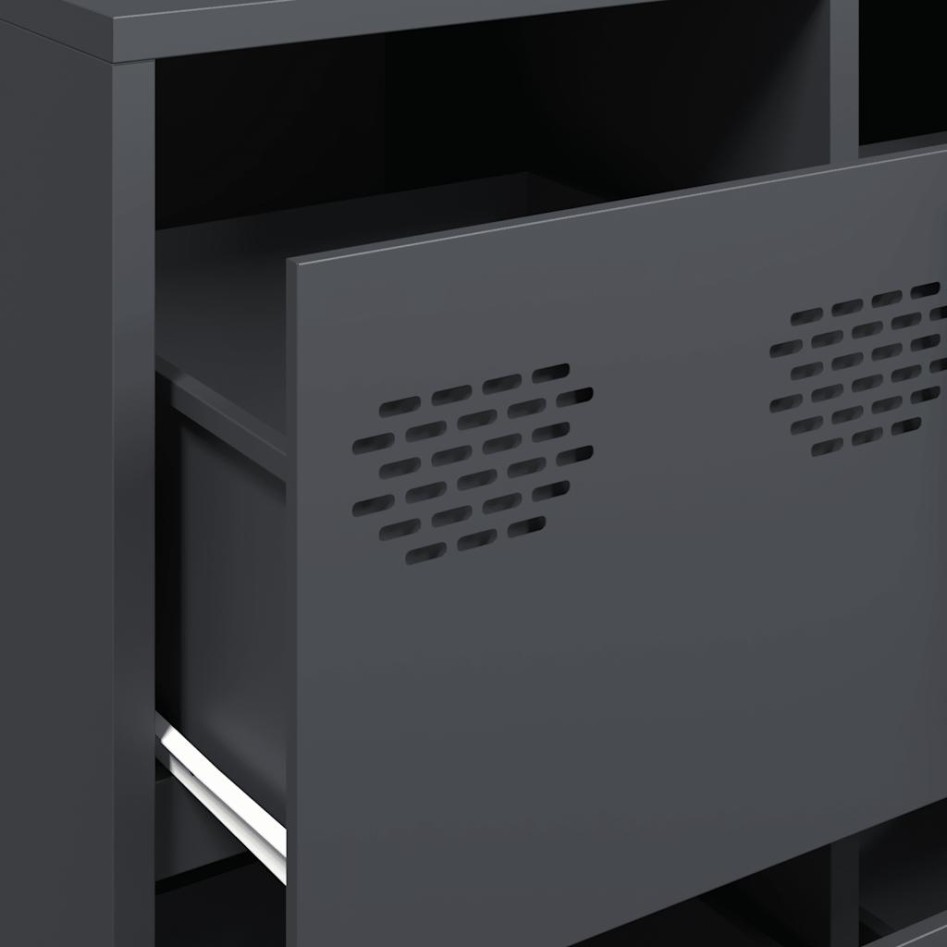 Aparador de acero laminado en frío antracita 135x39x103,5