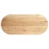 Tablero de mesa ovalado madera maciza de roble 140x60x4