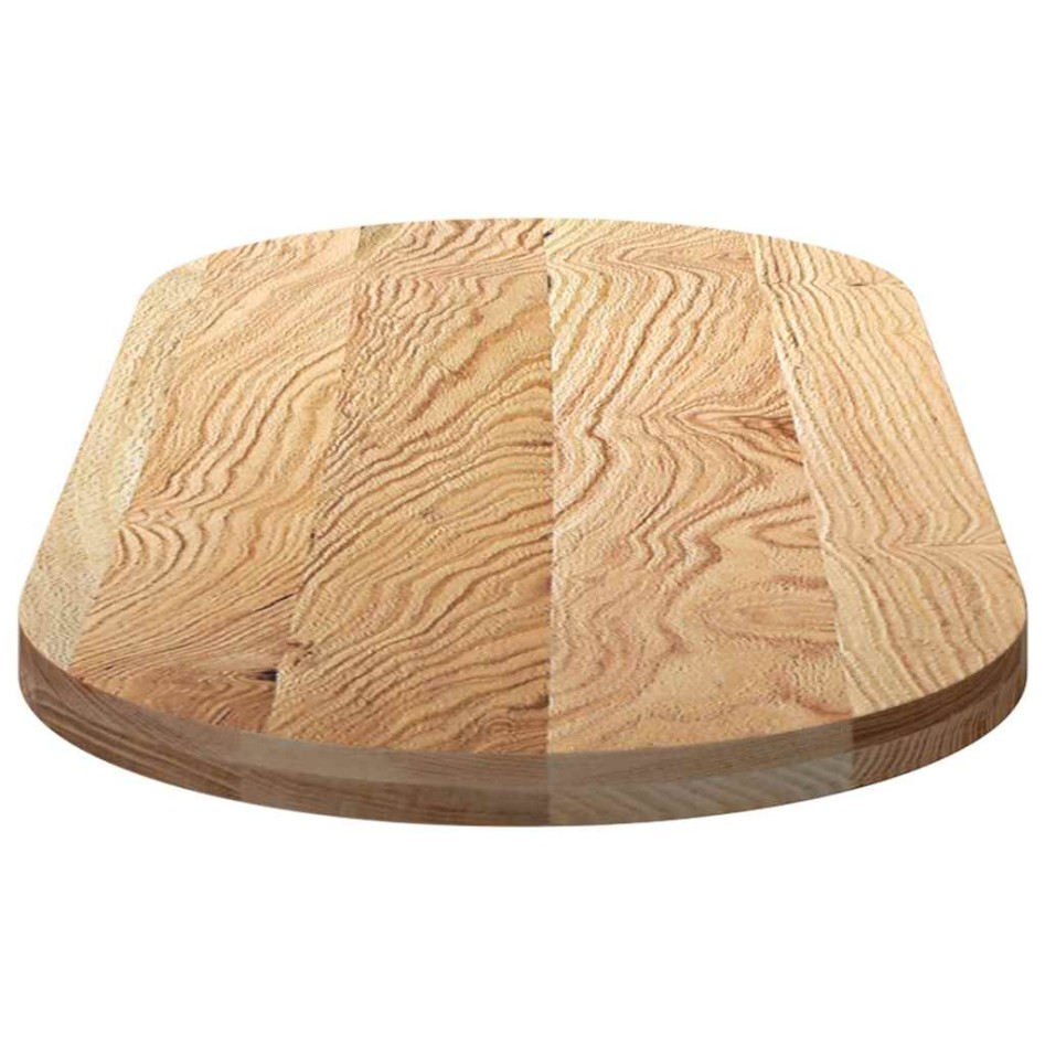 Tablero de mesa ovalado madera maciza de roble 140x60x4