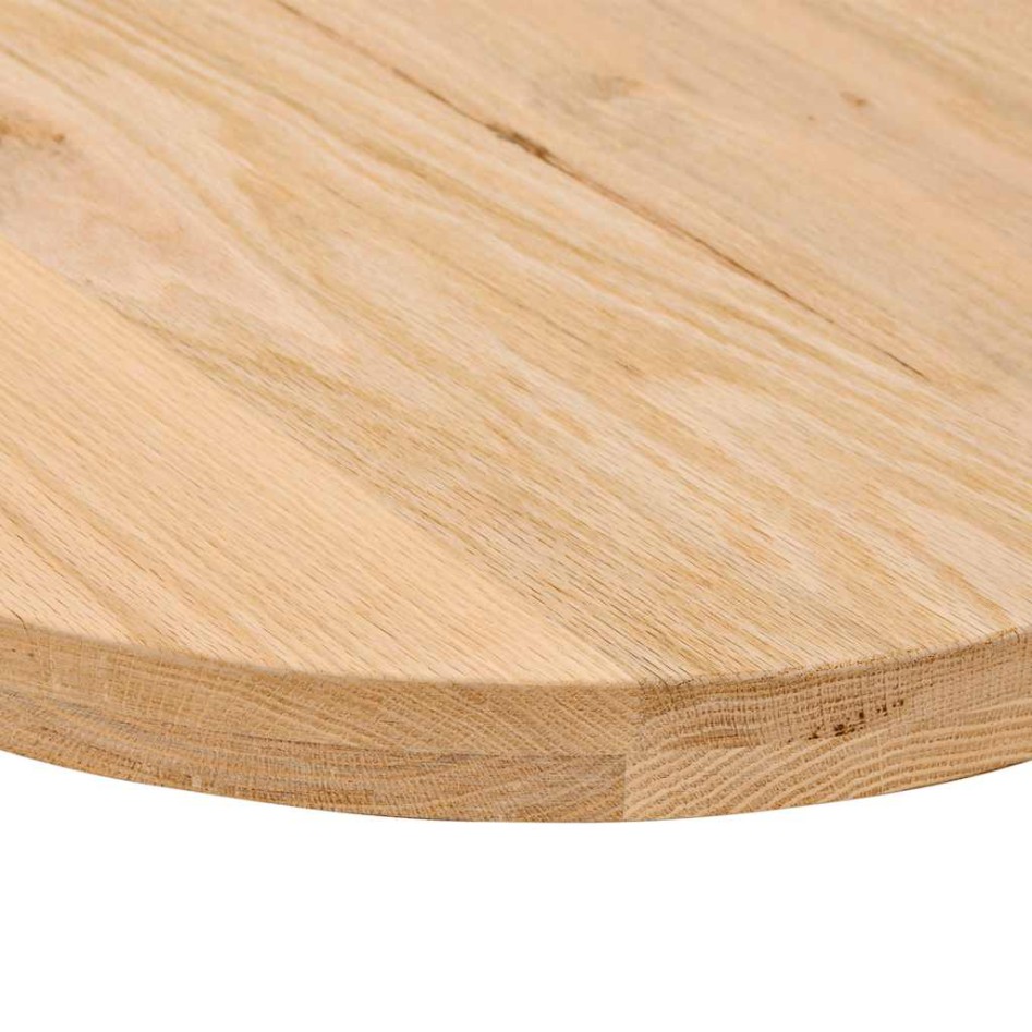 Tablero de mesa ovalado madera maciza de roble 140x60x4