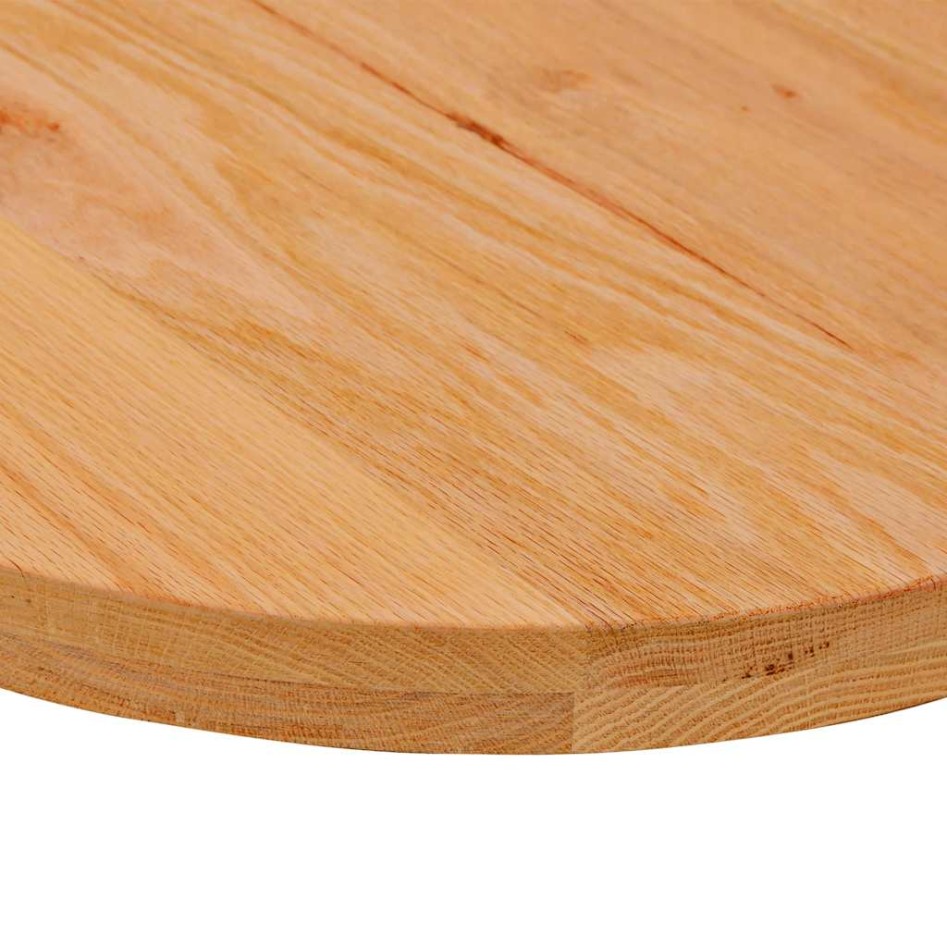 Tablero de mesa ovalado madera maciza de roble 120x60x4