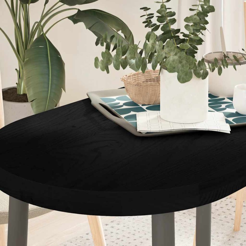 Tablero de mesa ovalado madera maciza de roble 100x50x4