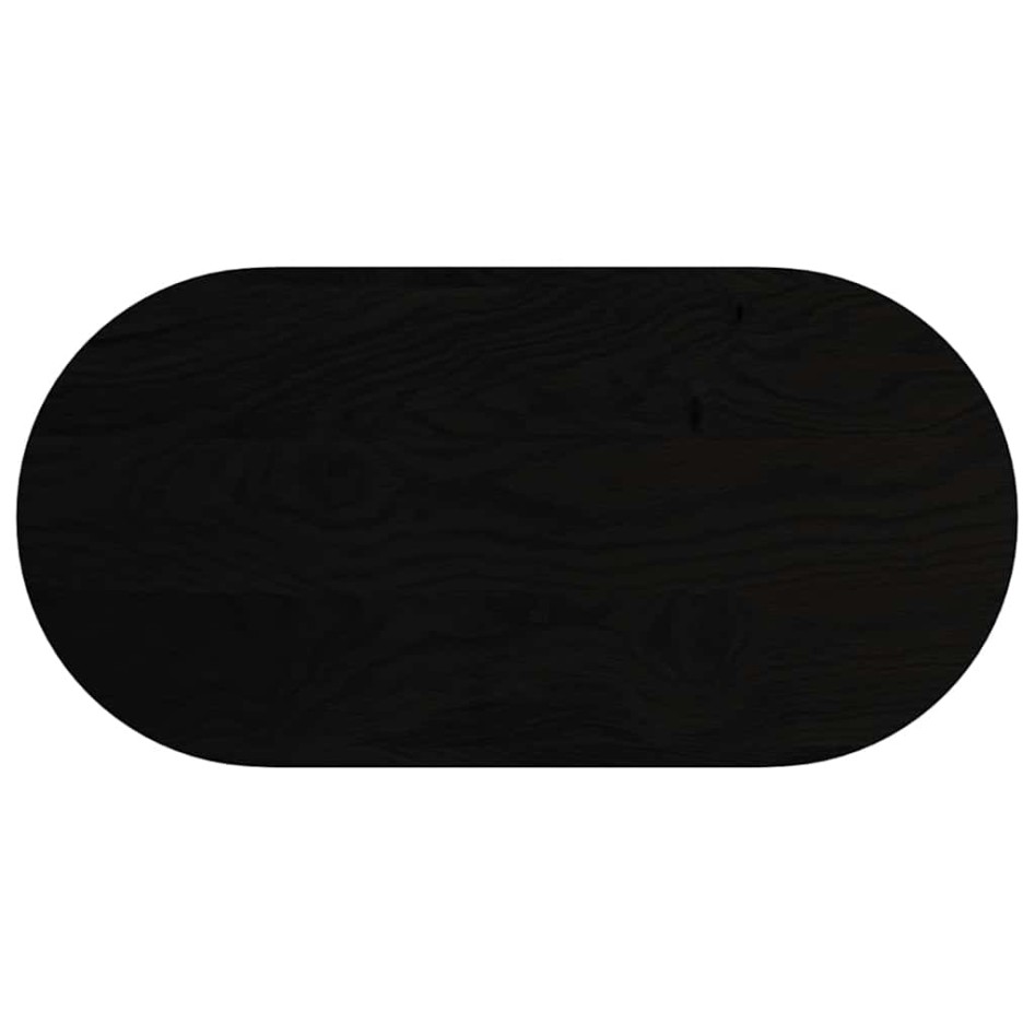 Tablero de mesa ovalado madera maciza de roble 100x50x4