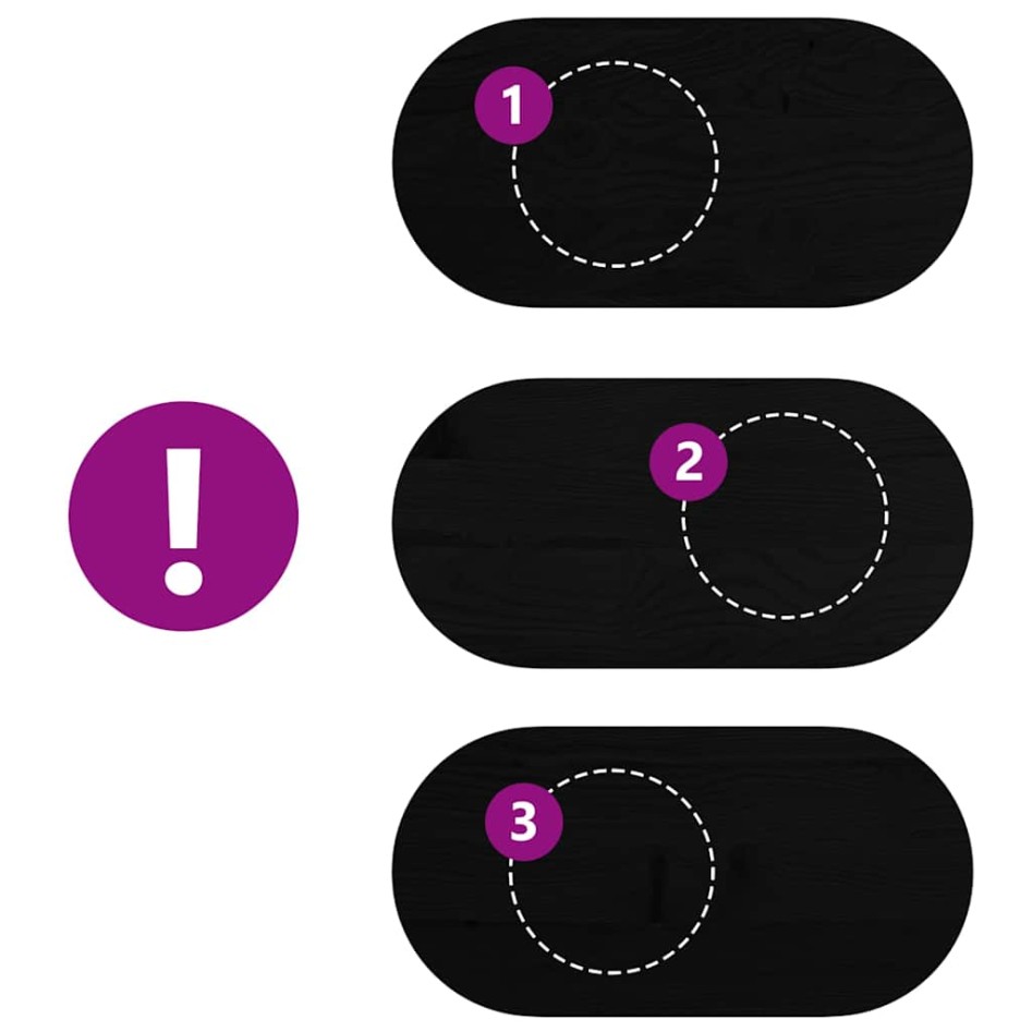 Tablero de mesa ovalado madera maciza de roble 100x50x4