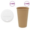 Vasos de café de papel con tapa 1000 uds 16oz 400ml