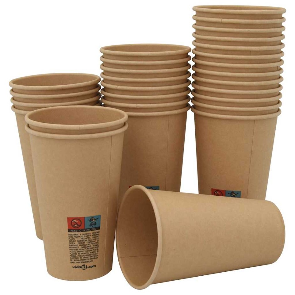 Vasos de café de papel con tapa 1000 uds 16oz