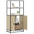 Aparador alto madera de ingeniería y metal Sonoma 68x35x139