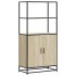 Aparador alto madera de ingeniería y metal Sonoma 68x35x139