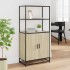 Aparador alto madera de ingeniería y metal Sonoma 68x35x139