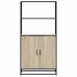 Aparador alto madera de ingeniería y metal Sonoma 68x35x139