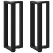 Patas de mesa consola en forma de T 2 unidades acero negro