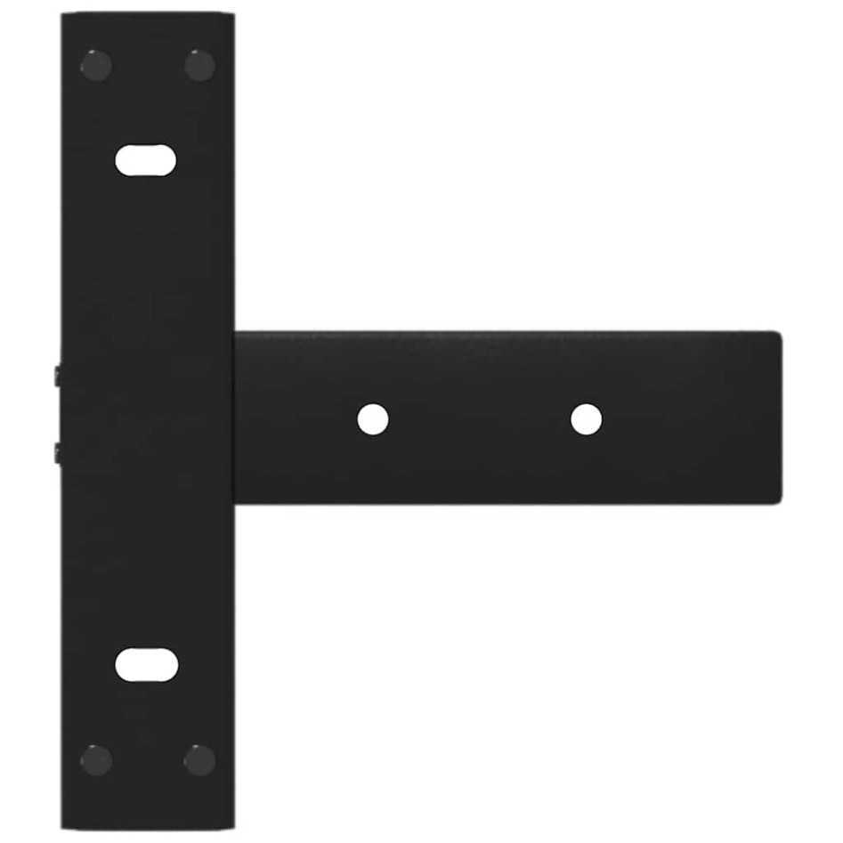 Patas de mesa consola en forma de T 2 unidades acero