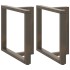 Patas mesa comedor forma T 2uds acero natural