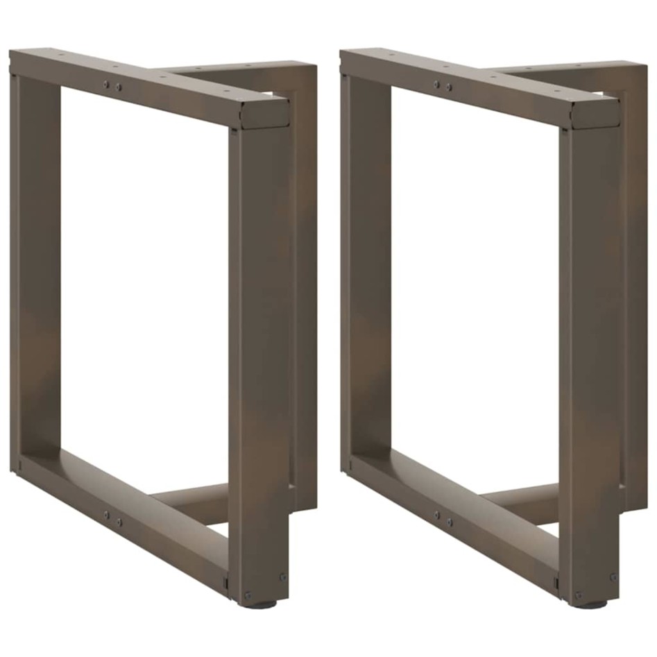 Patas mesa comedor forma T 2uds acero natural