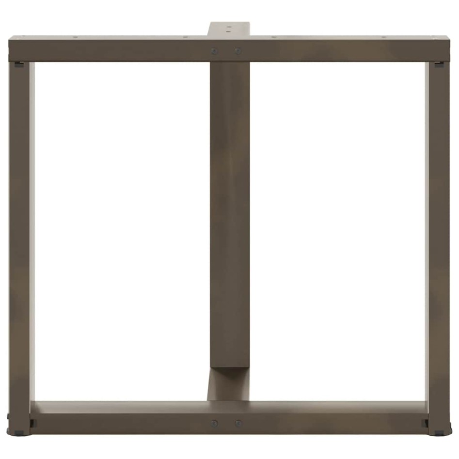 Patas mesa comedor forma T 2uds acero natural