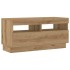 Mueble de TV luces LED madera roble artisan 180x35x40