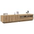 Mueble de TV luces LED madera roble artisan 200x35x40
