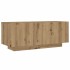 Mueble de TV luces LED madera roble artisan 200x35x40