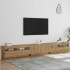 Mueble de TV luces LED madera roble artisan 300x35x40