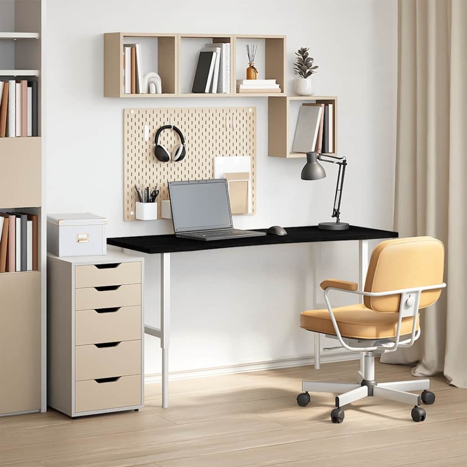 Tablero escritorio 140x60x2,5cm rectangular madera maciza