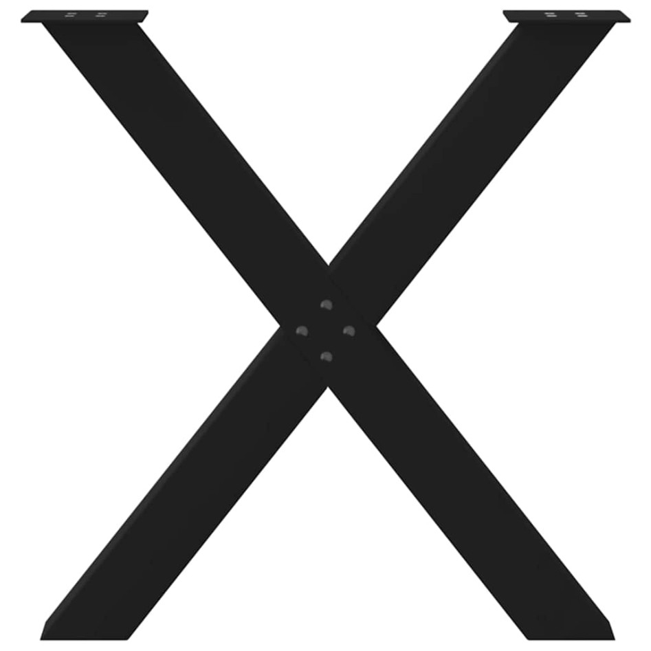 Patas para mesa de comedor en forma de X 2 uds acero