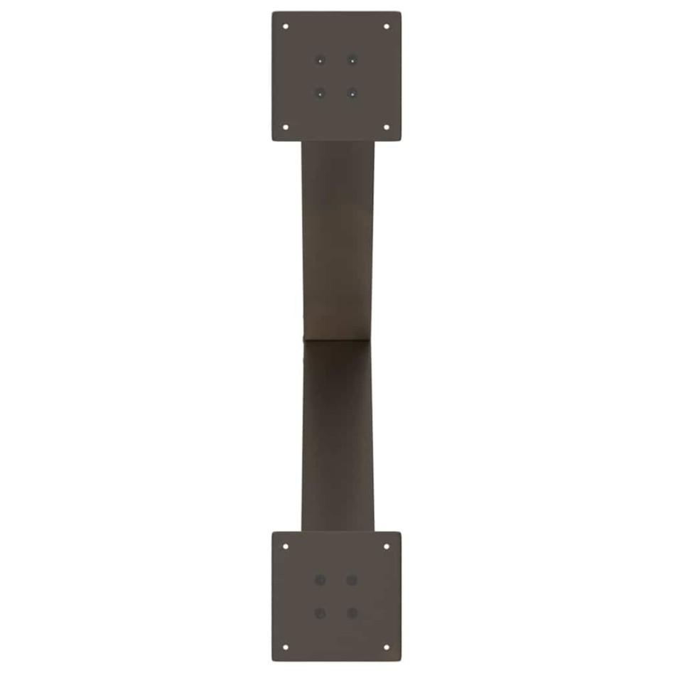 Patas para mesa comedor forma X 2uds acero natural