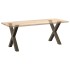 Patas para mesa comedor forma X 2uds acero natural