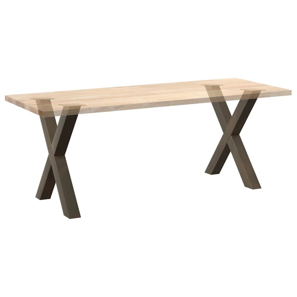 Patas para mesa comedor forma X 2uds acero natural