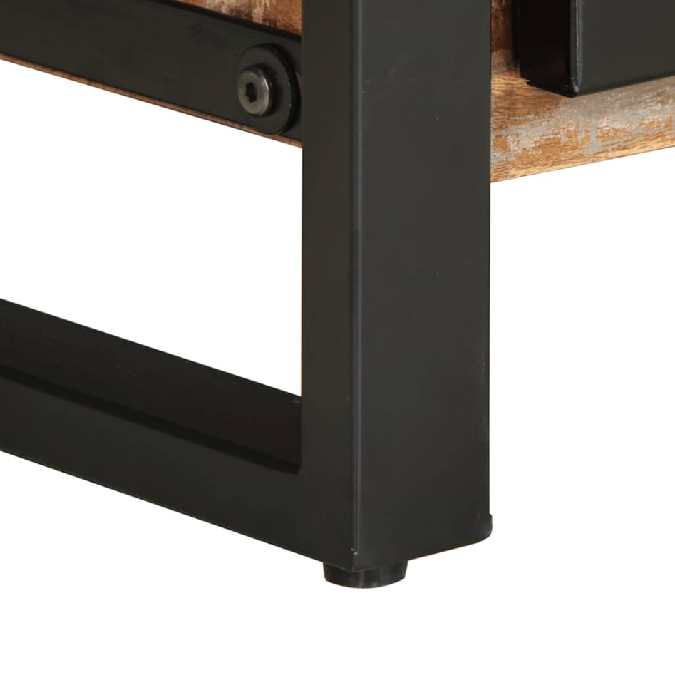 Mesa de centro multicolor 90x50x36 cm madera maciza