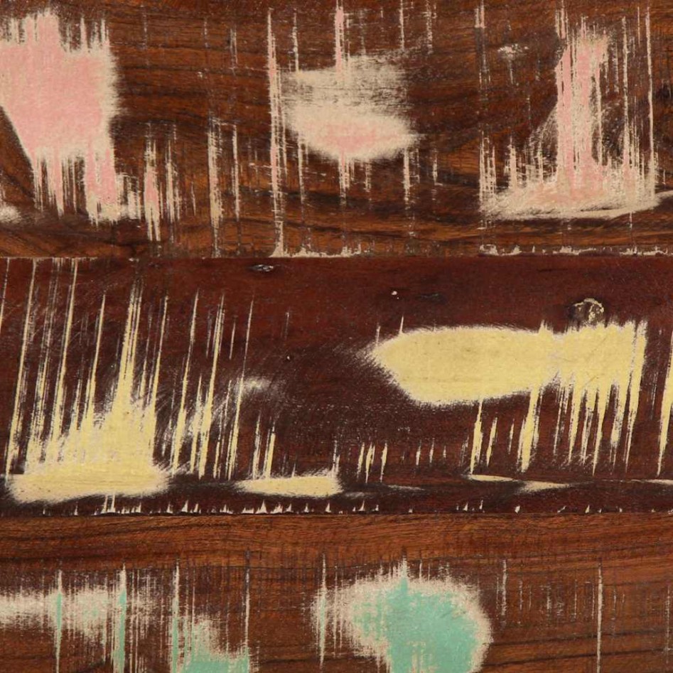 Mesa de centro multicolor 90x50x36 cm madera maciza