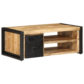 Mesa de centro de madera maciza de mango rugosa 90x50x36