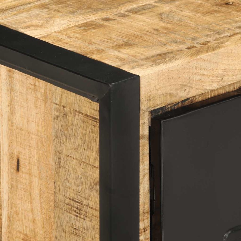 Mesa de centro de madera maciza de mango rugosa 90x50x36