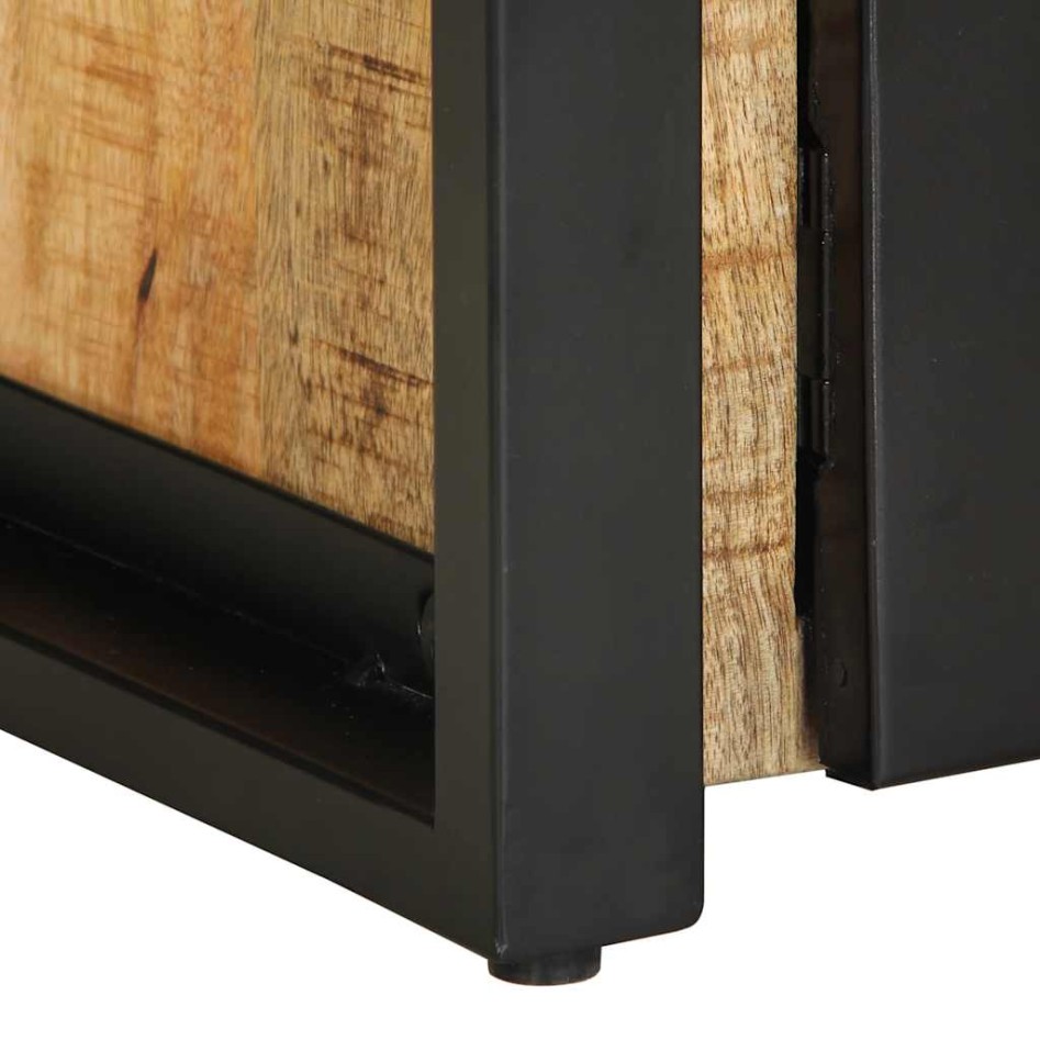 Mesa de centro de madera maciza de mango rugosa 90x50x36