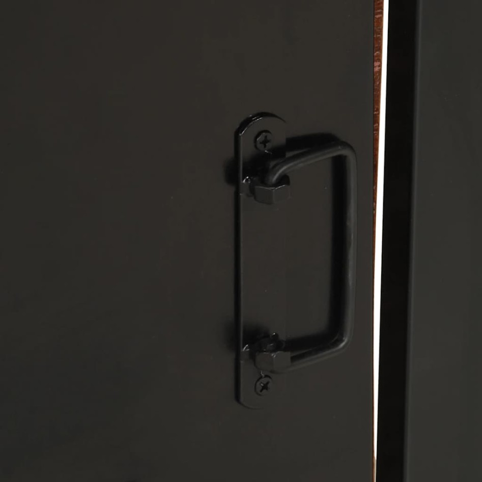 Mesitas de noche 2 uds multicolor madera maciza rugosa