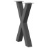 Patas para mesa de comedor en forma de X 2 uds acero