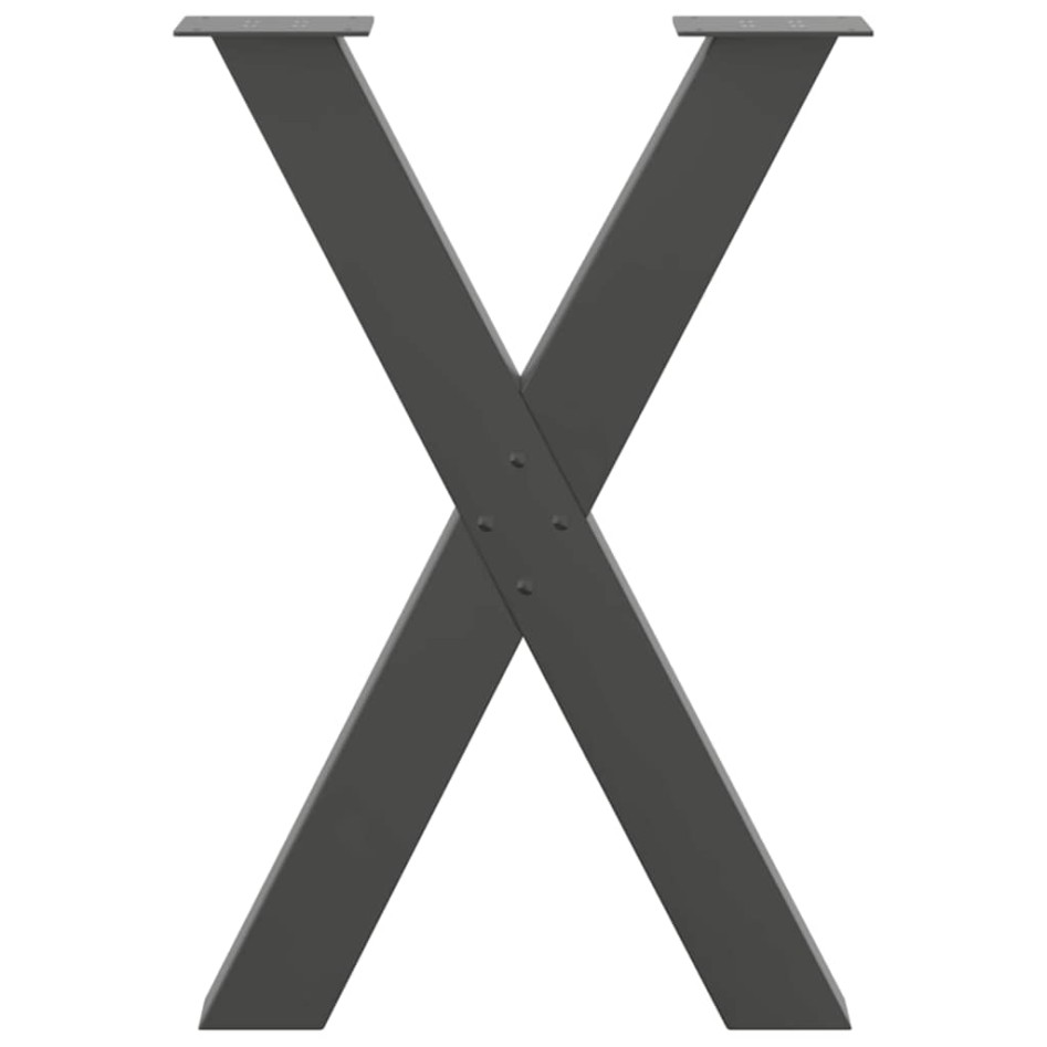 Patas para mesa de comedor en forma de X 2 uds acero