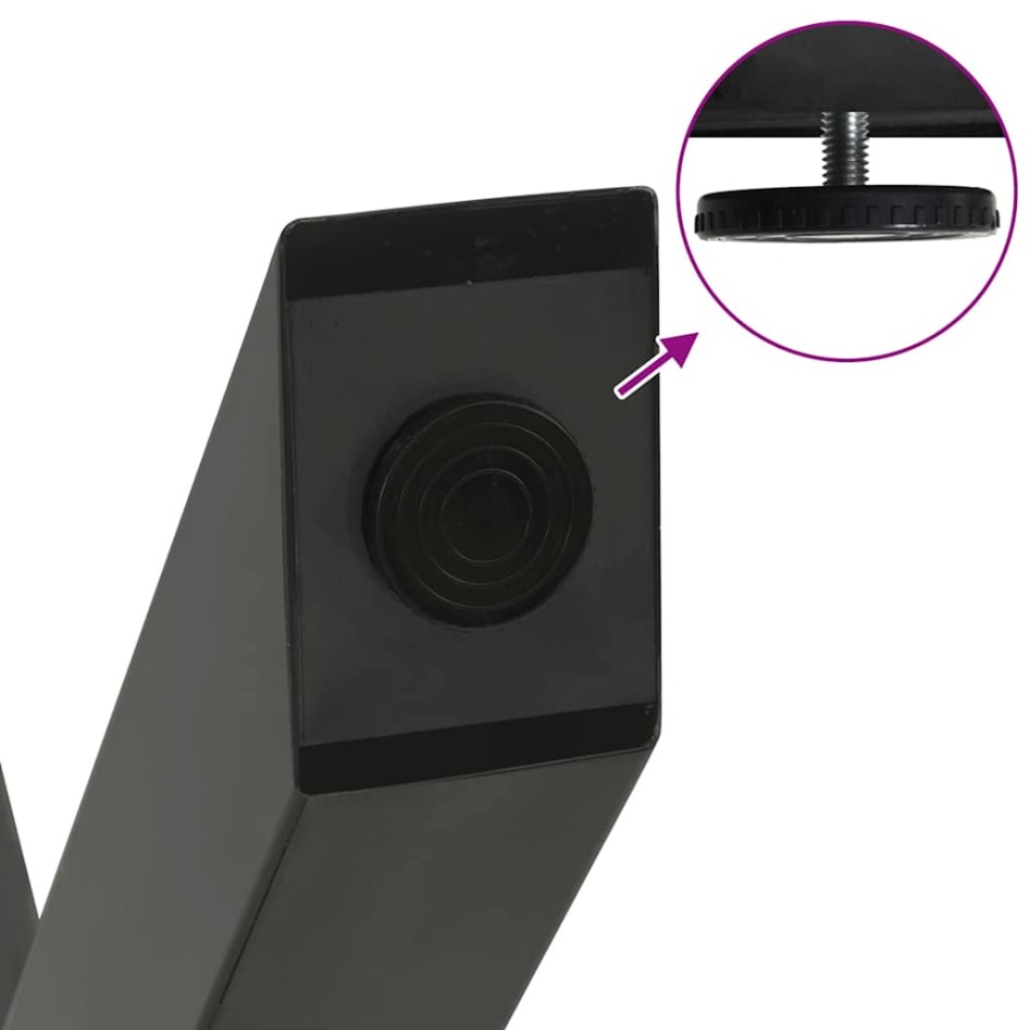 Patas para mesa de comedor en forma de X 2 uds acero