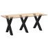 Patas para mesa de comedor en forma de X 3 uds acero