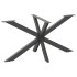 Pata mesa comedor forma araña antracita 150x78x(72-73) cm