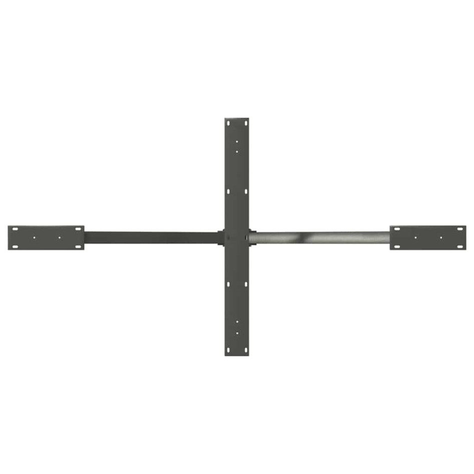 Pata mesa comedor forma araña antracita 150x78x(72-73) cm