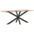 Pata mesa comedor forma araña antracita 150x78x(72-73) cm