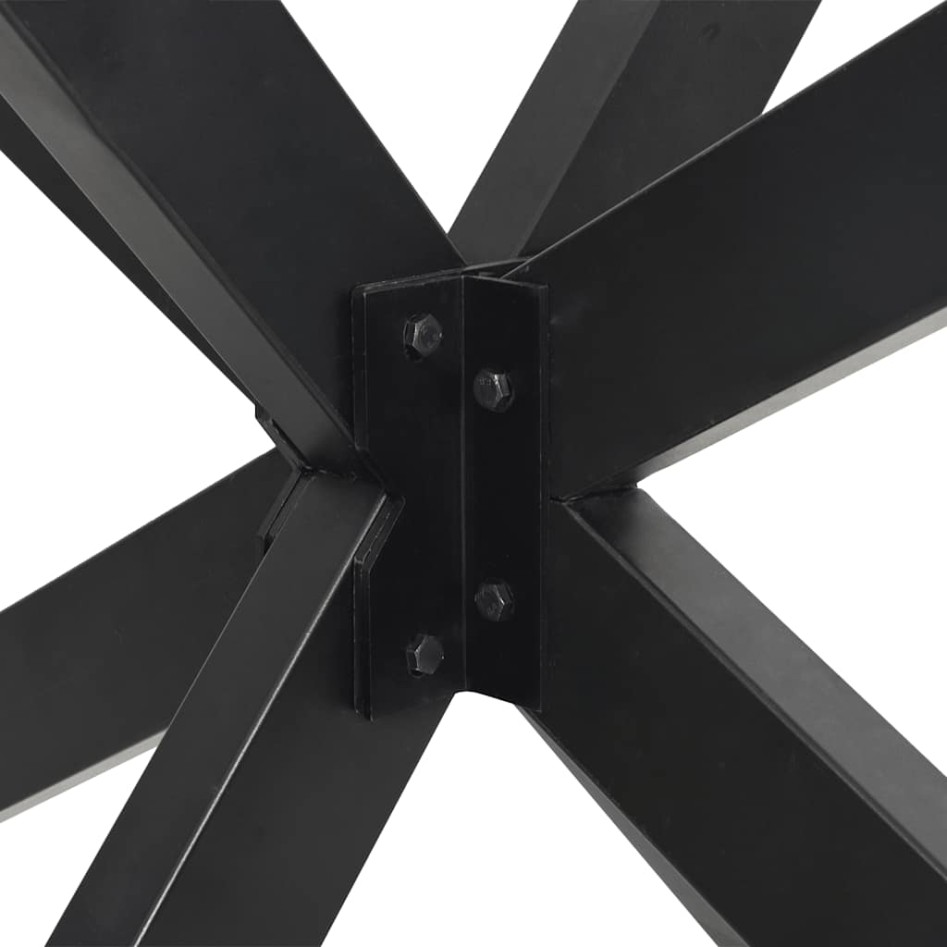 Pata mesa comedor forma araña antracita 150x78x(72-73) cm