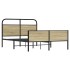 Estructura de cama sin colchón 140x200 cm madera roble