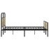 Estructura de cama sin colchón 140x200 cm madera roble