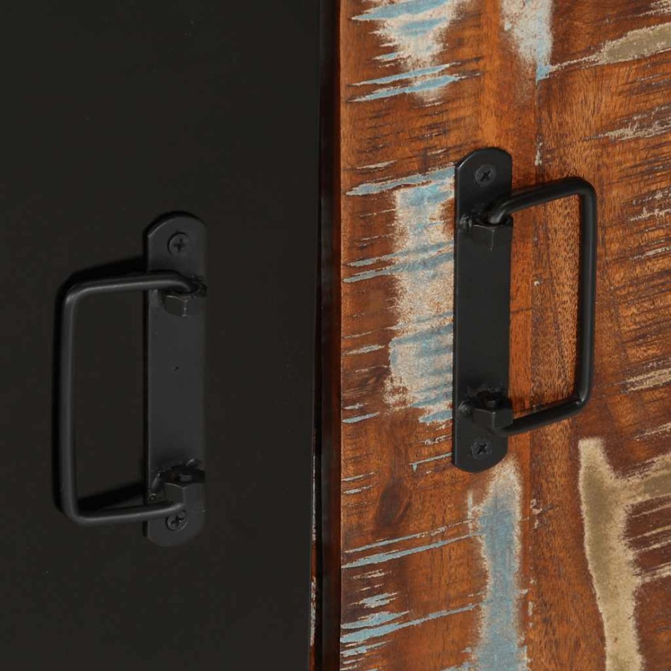 Mueble consola madera maciza reciclada multicolor 90x35x75