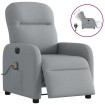 Sillón reclinable de masaje eléctrico tela gris claro