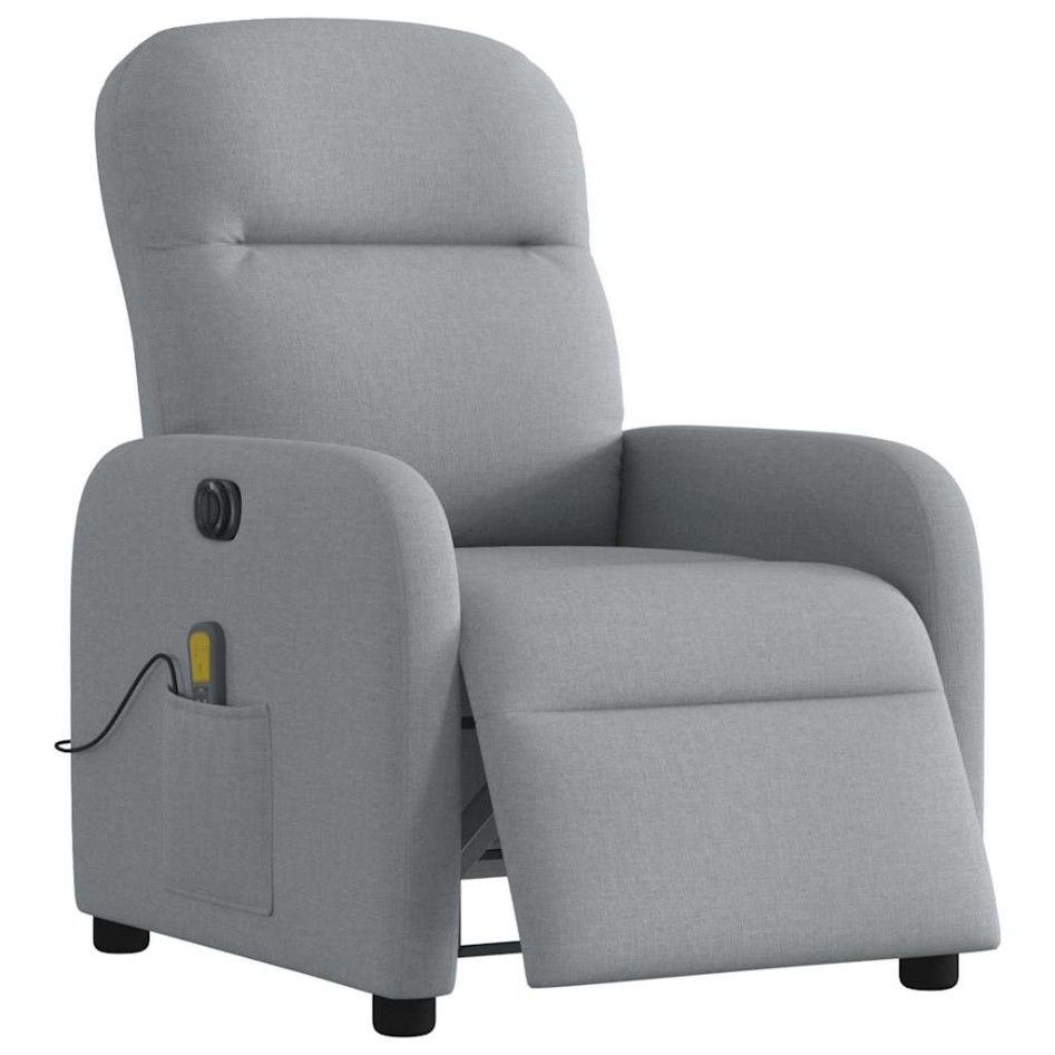 Sillón reclinable de masaje eléctrico tela gris