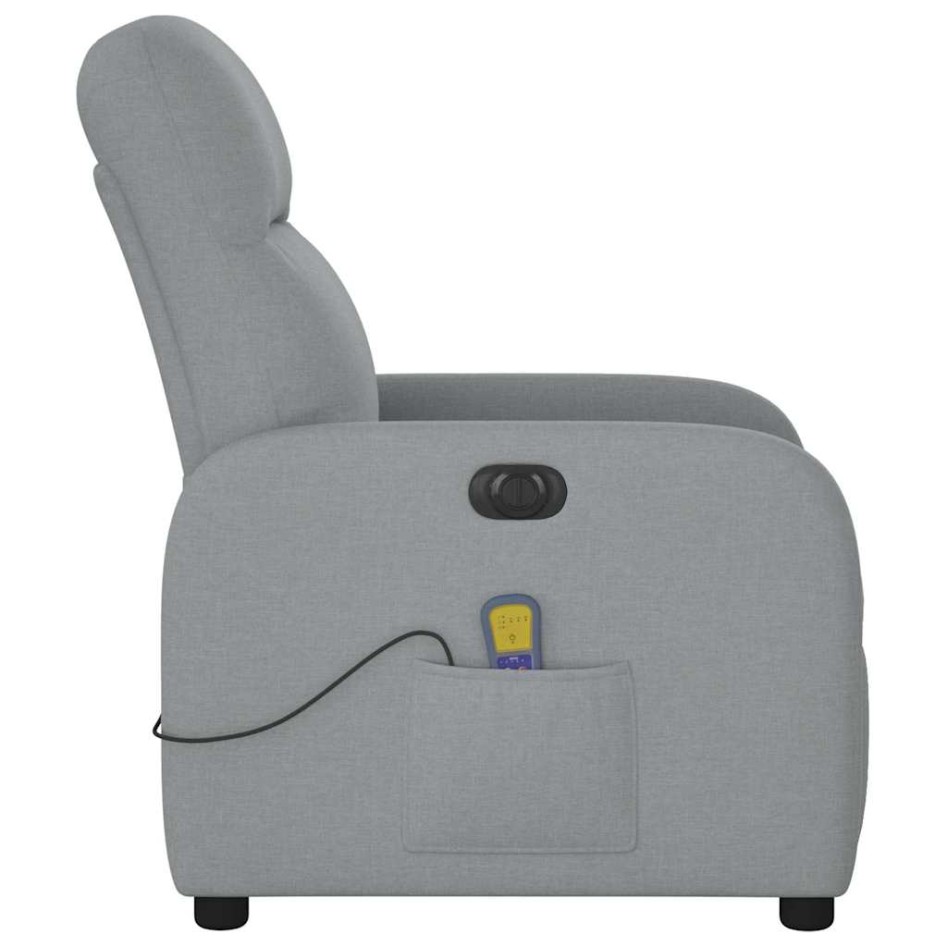Sillón reclinable de masaje eléctrico tela gris